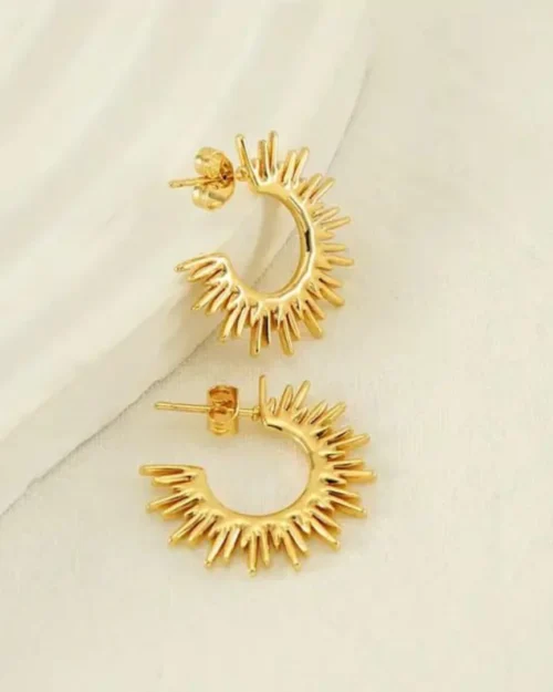 Sun Ray Hoops Earrings