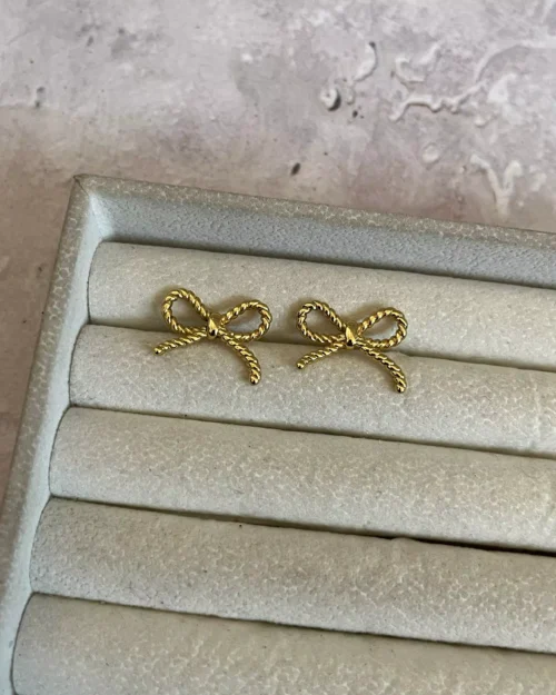 Bow Studded Earrings