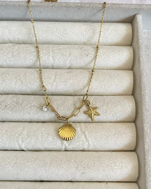 Sea Shell Gold Plated Necklace 1