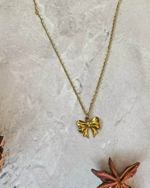 Cute Bow Knot Charm Necklace 1