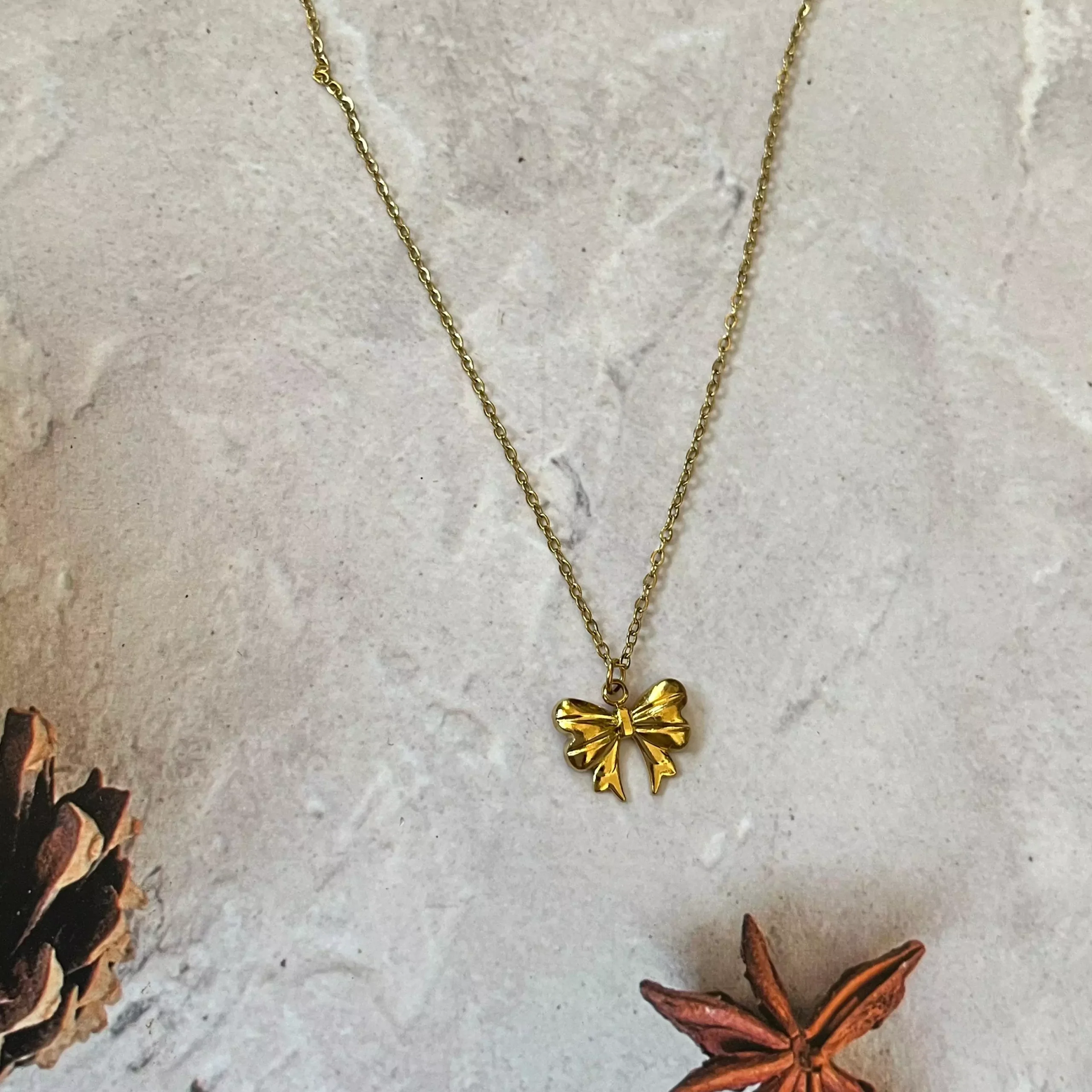 Cute Bow Knot Charm Necklace 1