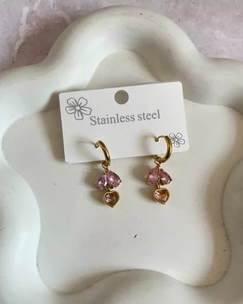 Fresh Love Earrings - Pink 1