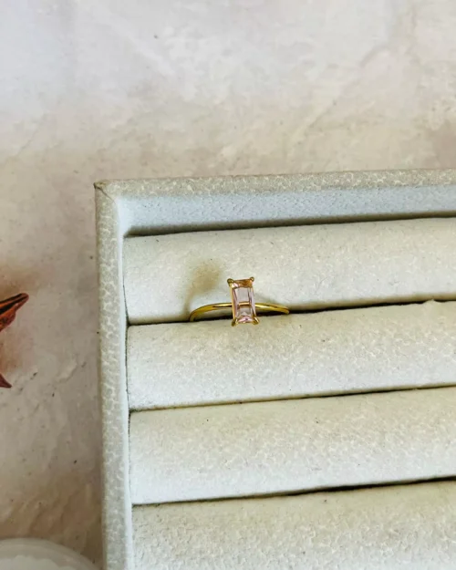 Rectangle Crystal Ring