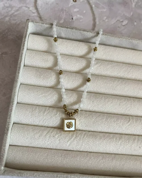 Rose Beaded Necklace