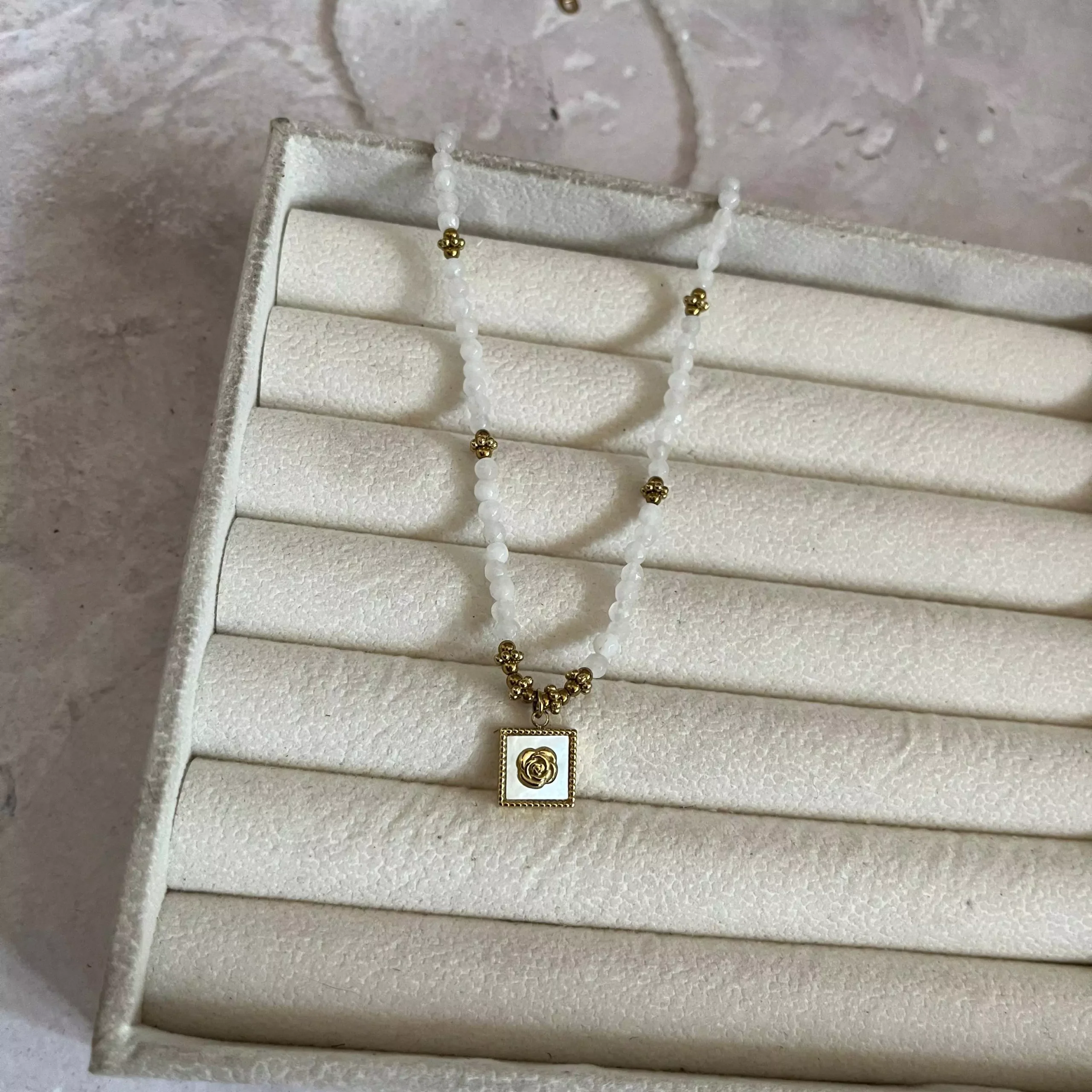 Rose Beaded Necklace